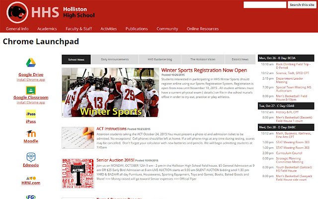 Liceul Holliston din magazinul web Chrome va fi rulat cu OffiDocs Chromium online