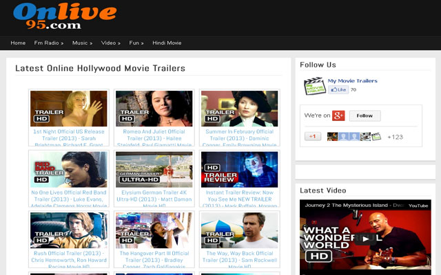 Mga Hollywood Movie Trailer mula sa Chrome web store na tatakbo sa OffiDocs Chromium online