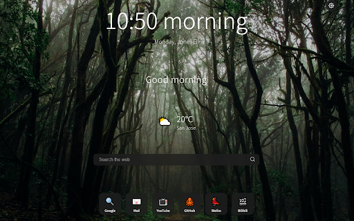 Home Beautiful New Tab Page  from Chrome web store to be run with OffiDocs Chromium online