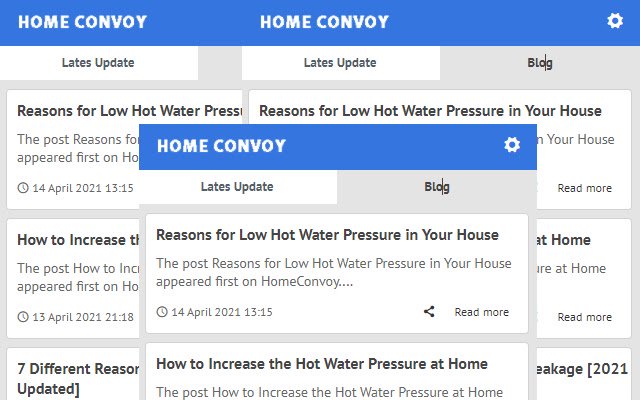 Home Convoy עדכון חיי בית יומי מחנות האינטרנט של Chrome להפעלה עם OffiDocs Chromium באינטרנט