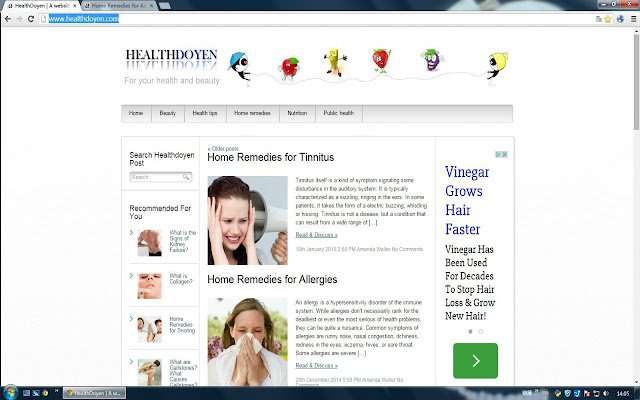Home remedies, skin care and weight loss tips  from Chrome web store to be run with OffiDocs Chromium online