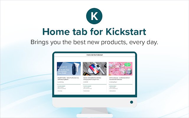 แท็บหน้าแรกสำหรับ Kickstart จาก Chrome เว็บสโตร์ที่จะเรียกใช้ด้วย OffiDocs Chromium ออนไลน์