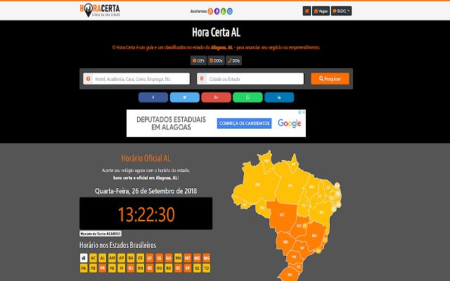 HORA CERTA  from Chrome web store to be run with OffiDocs Chromium online