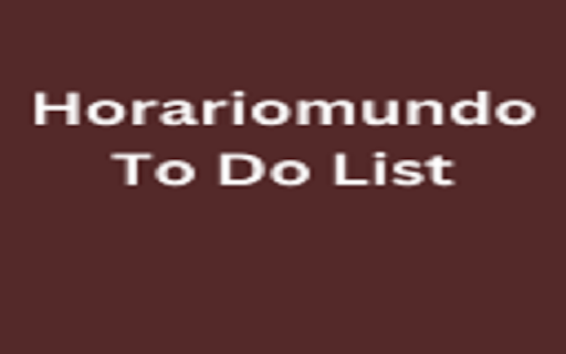 Horariomundo To Do List  from Chrome web store to be run with OffiDocs Chromium online