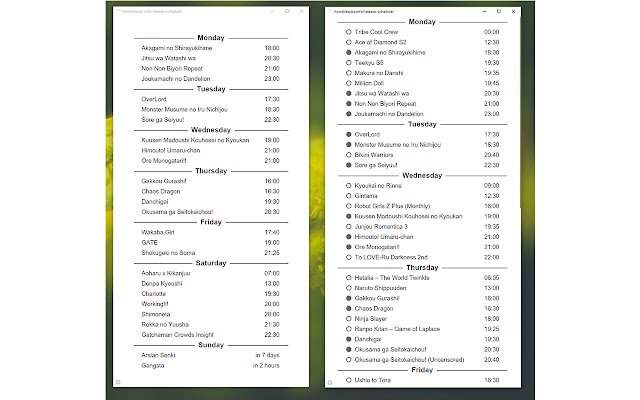 Jadual Mengerikan daripada kedai web Chrome untuk dijalankan dengan OffiDocs Chromium dalam talian