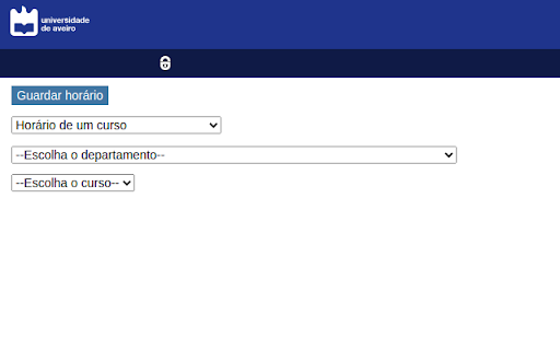 Horários UA  from Chrome web store to be run with OffiDocs Chromium online