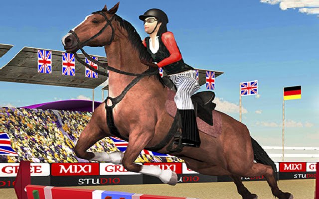 Horse Jumping Show 3D מחנות האינטרנט של Chrome להפעלה עם OffiDocs Chromium באינטרנט