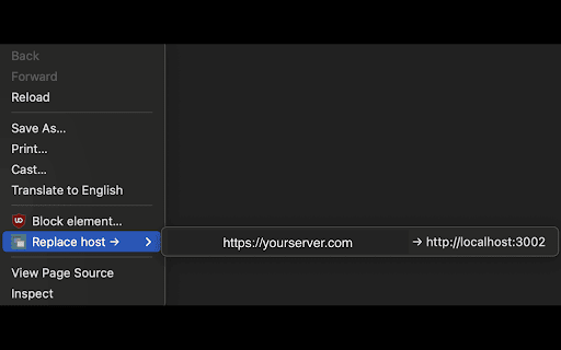 Host Rewriter  from Chrome web store to be run with OffiDocs Chromium online