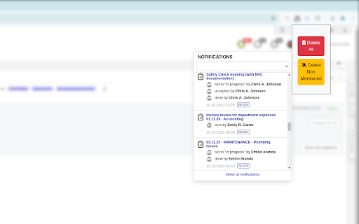 Hotelkit Notification Deleter  from Chrome web store to be run with OffiDocs Chromium online