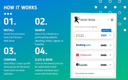 Hotel Ninja  from Chrome web store to be run with OffiDocs Chromium online