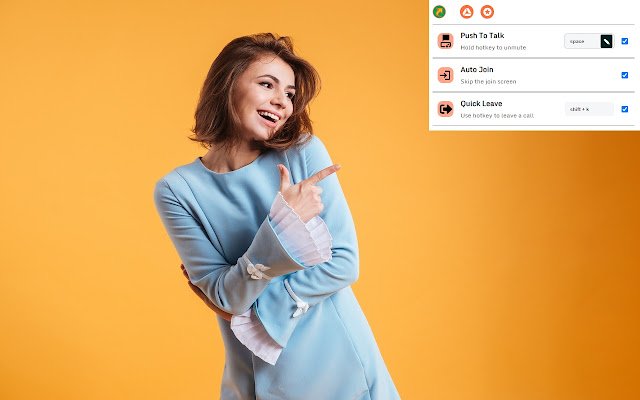 Mga Hotkey para sa Google Meet™ mula sa Chrome web store na tatakbo sa OffiDocs Chromium online
