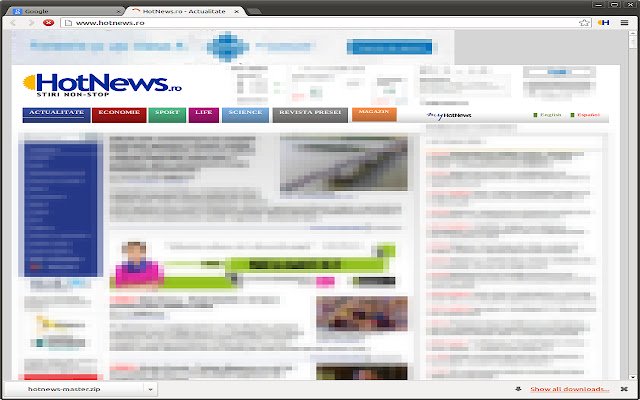 HotNews.ro Stiri non-stop depuis la boutique en ligne Chrome sera exécuté avec OffiDocs Chromium en ligne