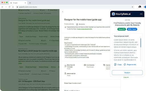 HourlyRate  from Chrome web store to be run with OffiDocs Chromium online