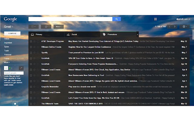 พื้นหลัง HQ สำหรับ Gmail™ จาก Chrome เว็บสโตร์ที่จะเรียกใช้ด้วย OffiDocs Chromium ออนไลน์