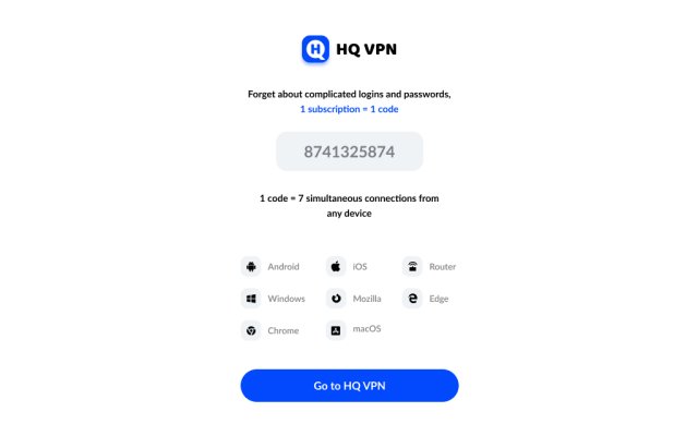HQ-VPN aus dem Chrome-Webshop zur Ausführung mit OffiDocs Chromium online