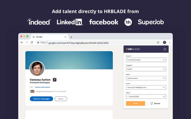 HRBLADE Talent Cliper ຈາກ Chrome web store ທີ່ຈະດໍາເນີນການກັບ OffiDocs Chromium ອອນໄລນ໌