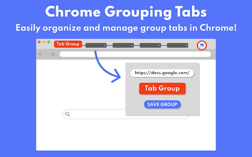 Сhrome grouping tabs  from Chrome web store to be run with OffiDocs Chromium online