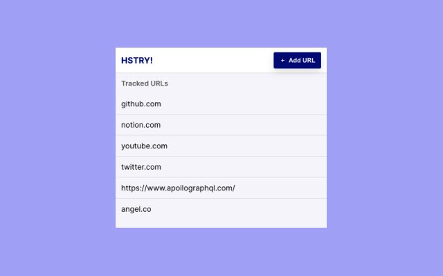 HSTRY! aus dem Chrome-Webshop zur Ausführung mit OffiDocs Chromium online