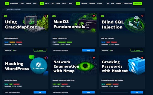 HTBAcademyHider  from Chrome web store to be run with OffiDocs Chromium online