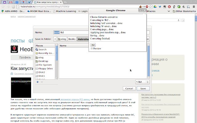Html2Book uit de Chrome-webwinkel om te gebruiken met OffiDocs Chromium online