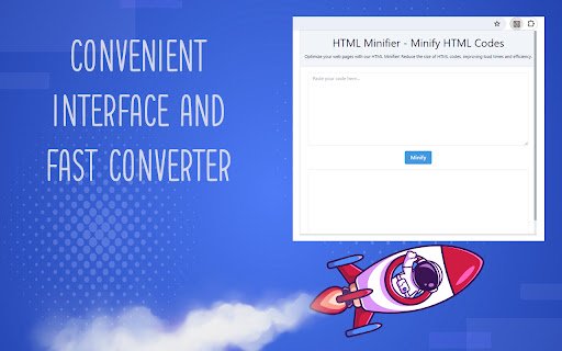 HTML Minifier Minify HTML Codes  from Chrome web store to be run with OffiDocs Chromium online