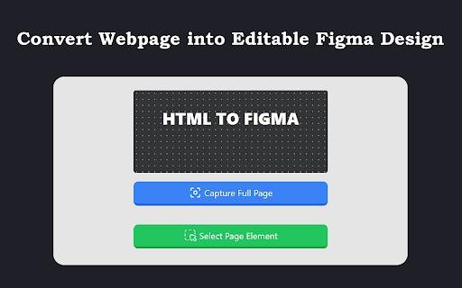 HTML to Figma — Import Webpages to Figma  from Chrome web store to be run with OffiDocs Chromium online