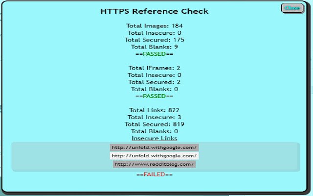 HTTPS Reference Check  from Chrome web store to be run with OffiDocs Chromium online