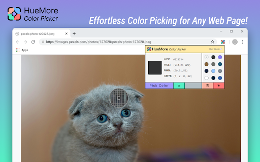 HueMore Color Picker  from Chrome web store to be run with OffiDocs Chromium online