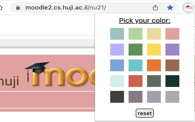 Huji Moodle Color Picker  from Chrome web store to be run with OffiDocs Chromium online