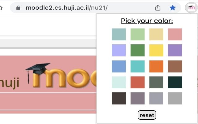 Huji Moodle Color Picker từ cửa hàng Chrome trực tuyến sẽ chạy với OffiDocs Chrome trực tuyến