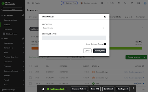 Huntington for QuickBooks Online  from Chrome web store to be run with OffiDocs Chromium online