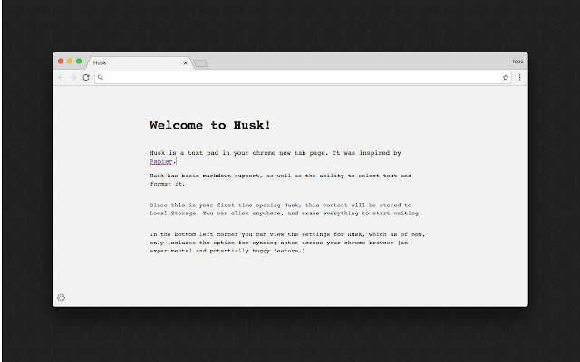 Husk  from Chrome web store to be run with OffiDocs Chromium online