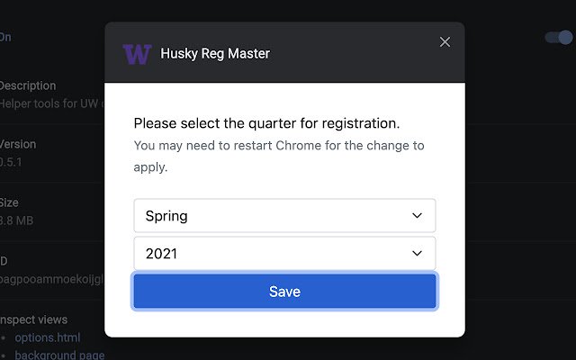 Husky Reg Master  from Chrome web store to be run with OffiDocs Chromium online