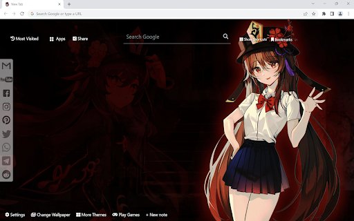 Hu Tao Genshin Impact Wallpaper  from Chrome web store to be run with OffiDocs Chromium online
