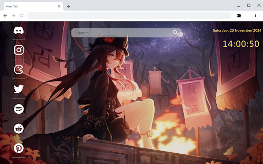 Hu Tao Live WallpaperGenshin Impact  from Chrome web store to be run with OffiDocs Chromium online