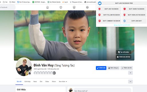 Huymkt Tăng tương tác facebook  from Chrome web store to be run with OffiDocs Chromium online