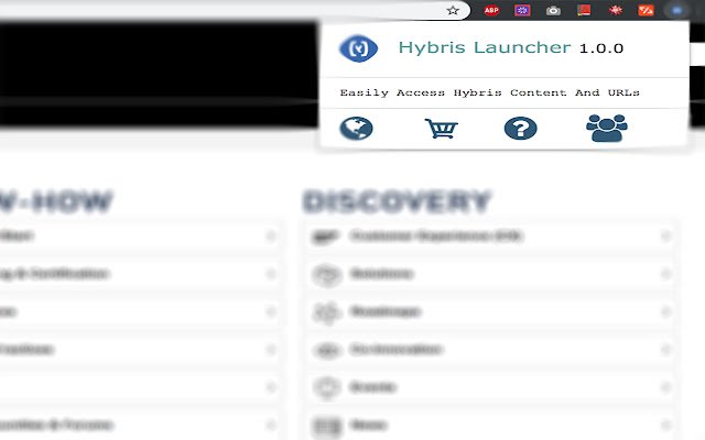 Chrome 웹 스토어의 Hybris Launcher가 OffiDocs Chromium 온라인과 함께 실행됩니다.