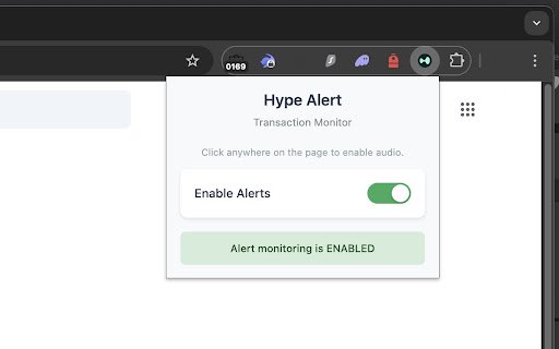 Hype Alert  from Chrome web store to be run with OffiDocs Chromium online