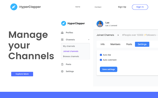 HyperClapper Engagement Tool with Chat GPT  from Chrome web store to be run with OffiDocs Chromium online