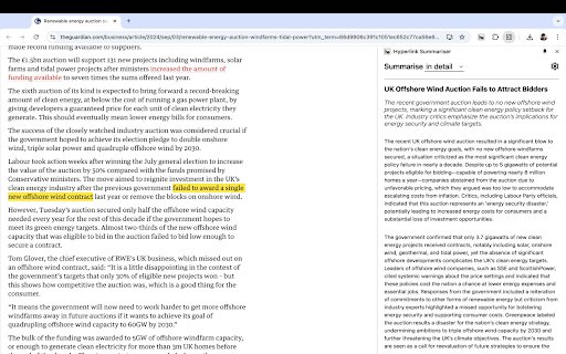 Hyperlink Summariser GPT  from Chrome web store to be run with OffiDocs Chromium online