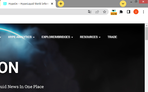 Hyperliquid HYPE Price Widget  from Chrome web store to be run with OffiDocs Chromium online