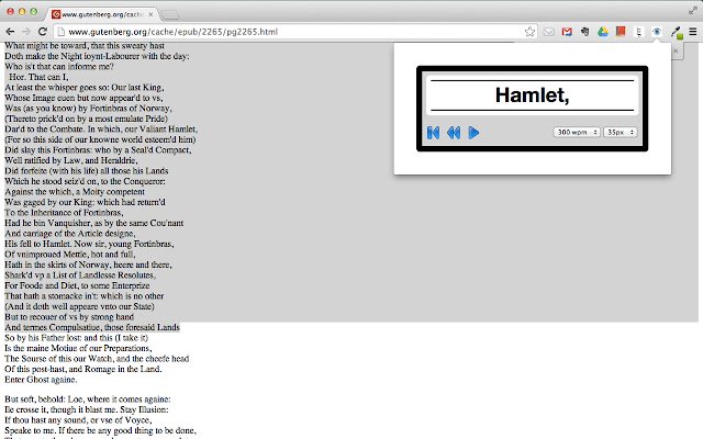 HyperRead for Chrome  from Chrome web store to be run with OffiDocs Chromium online