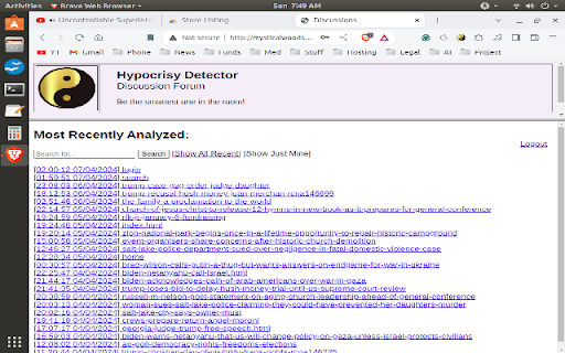 Hypocrisy  from Chrome web store to be run with OffiDocs Chromium online
