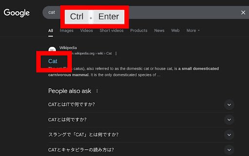 I am Feeling Lucky Hotkey  from Chrome web store to be run with OffiDocs Chromium online