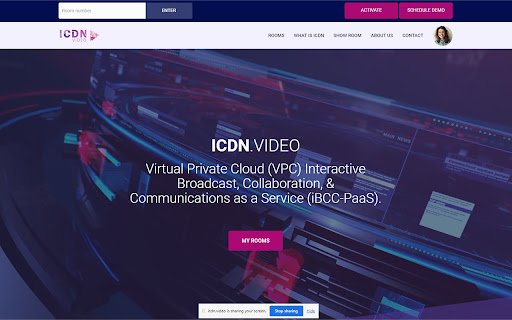ICDN.VIDEO Direct Screenshare Room Extension  from Chrome web store to be run with OffiDocs Chromium online