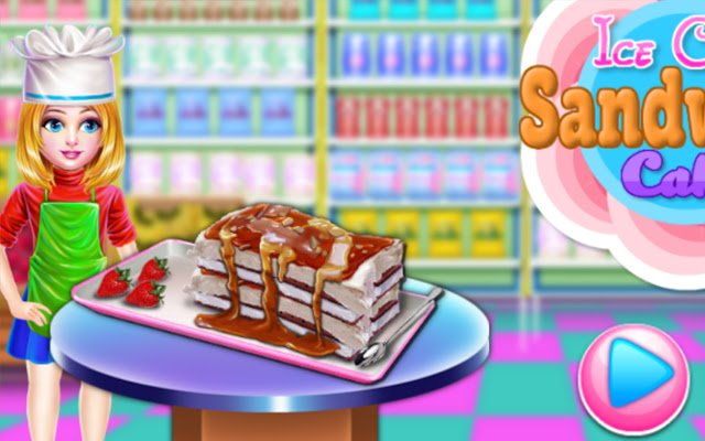 Chrome 网上商店的冰淇淋三明治蛋糕游戏将通过 OffiDocs Chromium 在线运行
