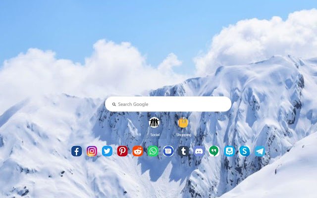 سمة علامة تبويب جديدة لخلفية الثلج الثلجي [تثبيت] من متجر Chrome الإلكتروني ليتم تشغيلها باستخدام OffiDocs Chromium عبر الإنترنت