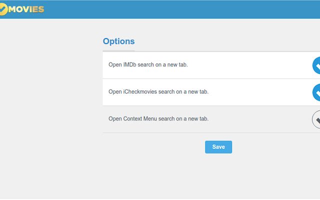 Rozszerzenie iCheckMovies Chrome ze sklepu internetowego Chrome do uruchomienia z OffiDocs Chromium online
