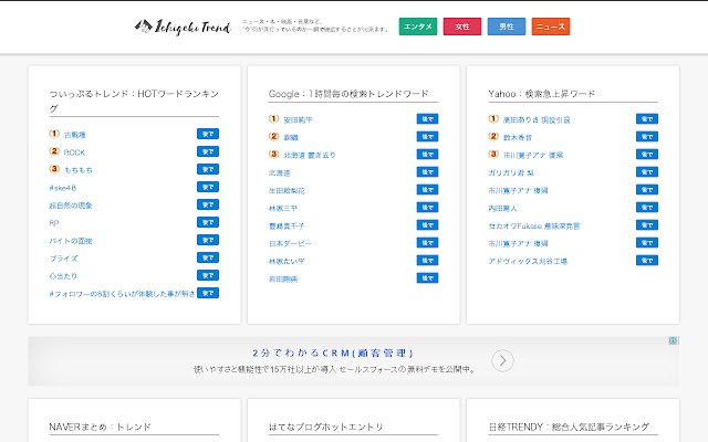 Ichigeki Trend dal Chrome Web Store verrà eseguito con OffiDocs Chromium online