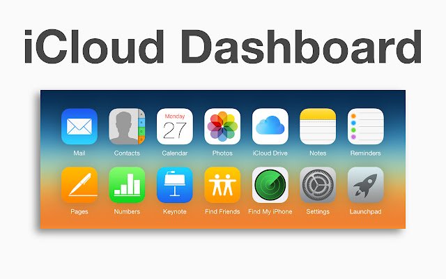 iCloud Dashboard ຈາກຮ້ານເວັບ Chrome ທີ່ຈະດໍາເນີນການກັບ OffiDocs Chromium ອອນໄລນ໌